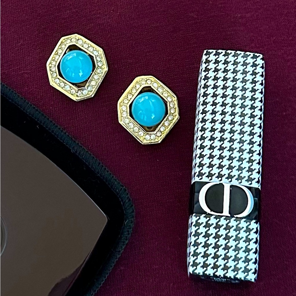 Vintage Dior Turquoise Earrings